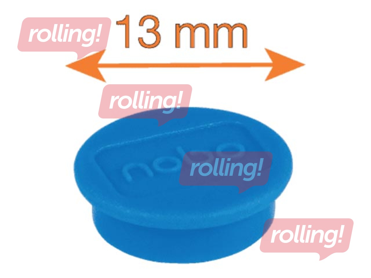 Magnets Nobo, 13 mm, 10 pcs., blue