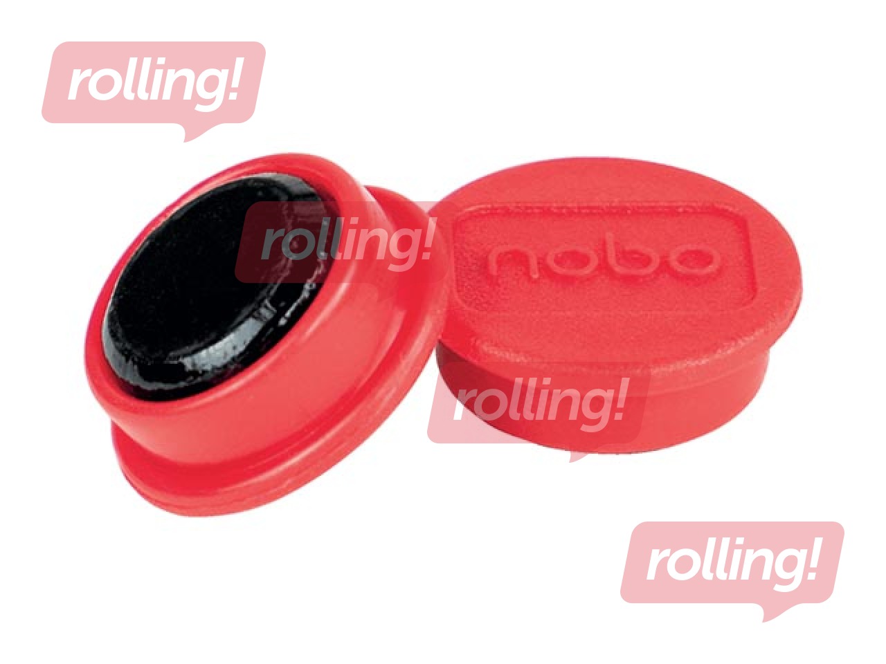 Magnets Nobo, 13 mm, 10 pcs., red