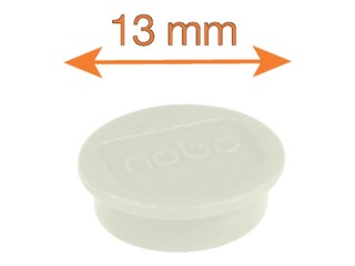 Magnets Nobo, 13 mm, 10 pcs., white