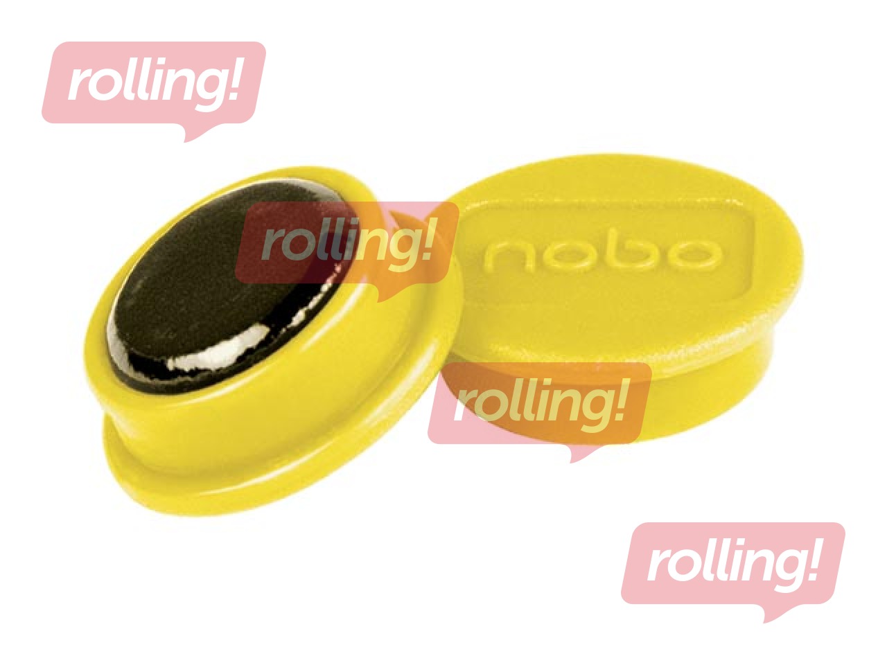Magnēti Nobo, 13 mm, 10 gab., dzelteni