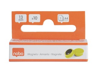 Magnetid Nobo, 13 mm, 10 tk, kollane