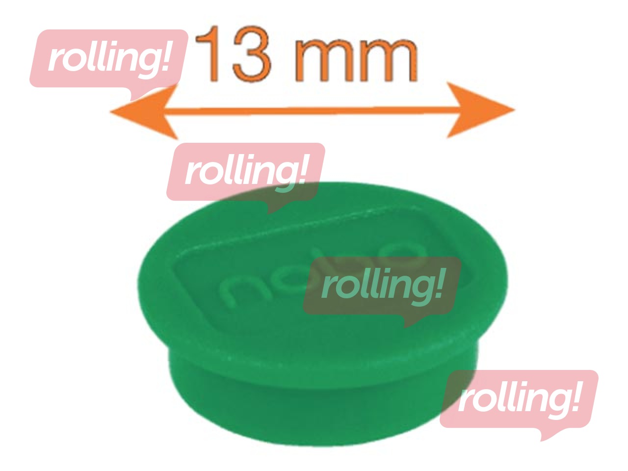 Magnetid Nobo, 13 mm, 10 tk, roheline