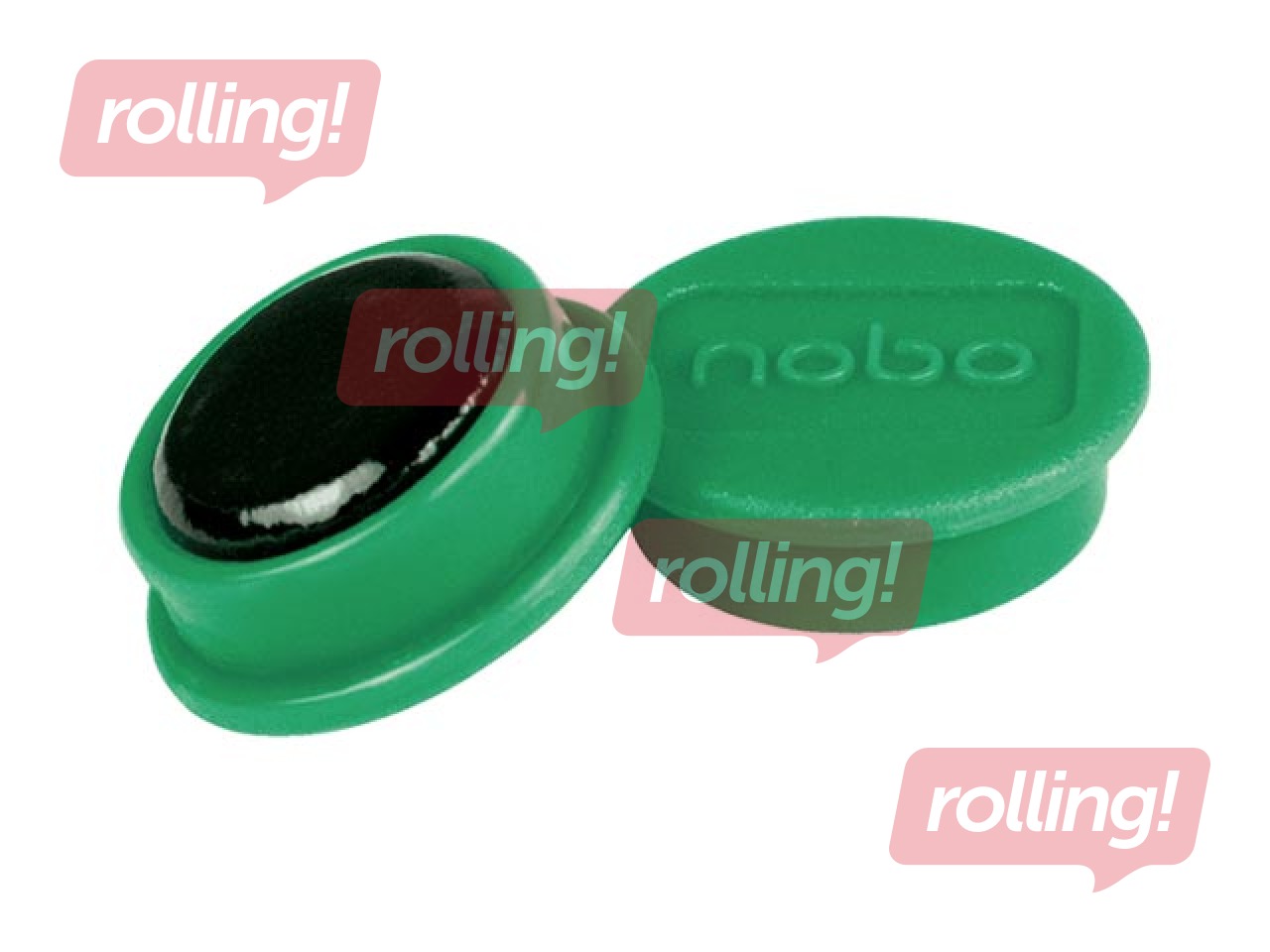 Magnets Nobo, 13 mm, 10 pcs., green