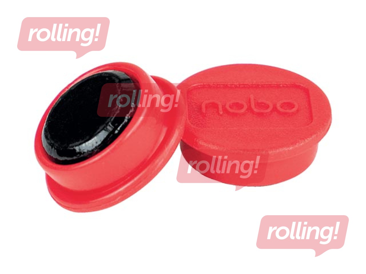 Magnets Nobo, 23 mm, 10 pcs., red