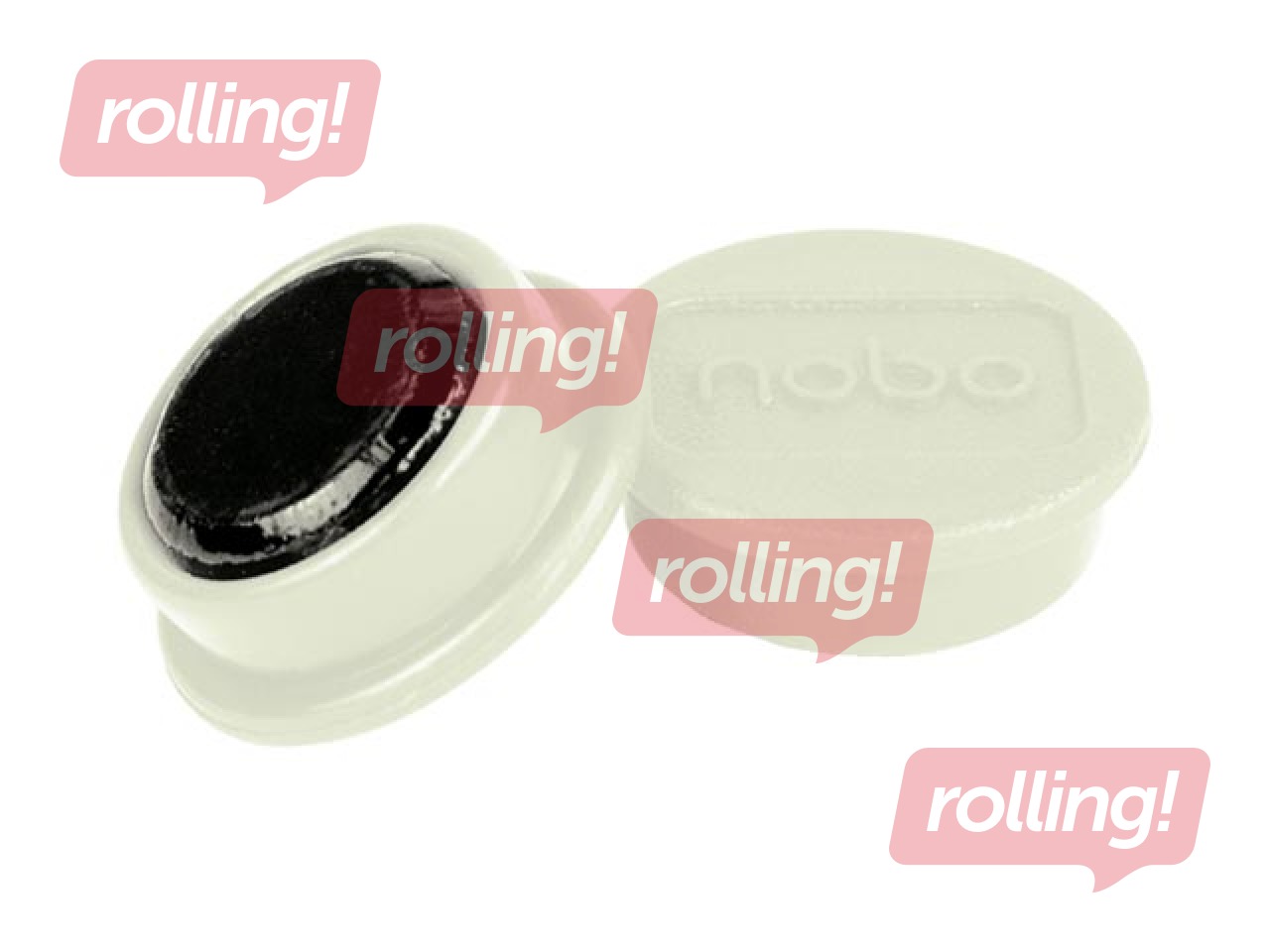 Magnēti Nobo, 23 mm, 10 gab., balti