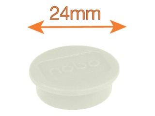 Магниты Nobo, 23 мм, 10 шт., белые