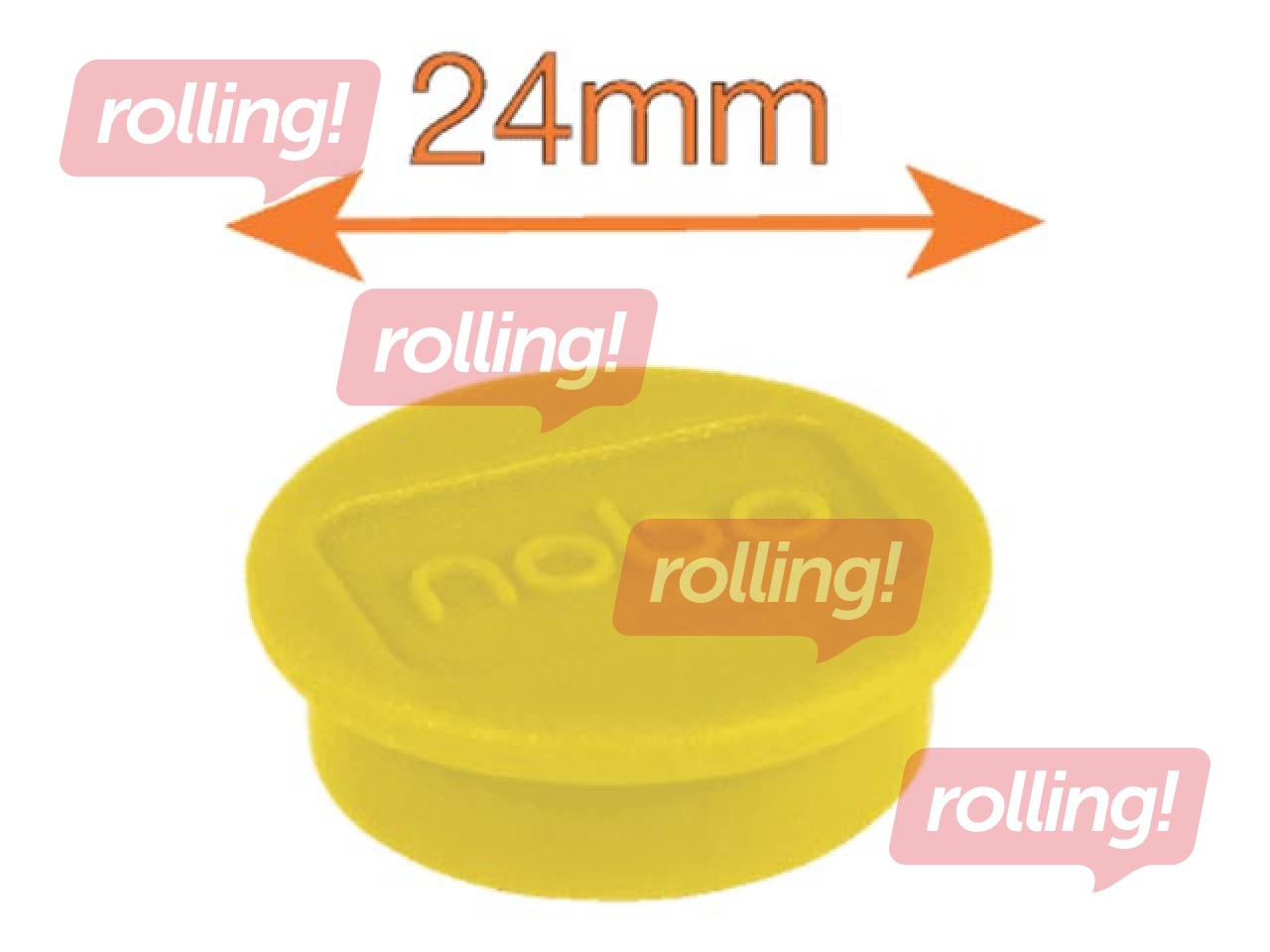 Magnetid Nobo, 23 mm, 10 tk, kollane