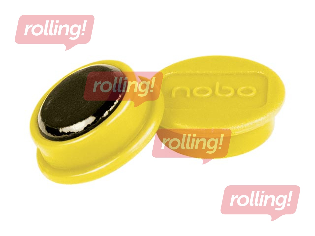 Magnets Nobo, 23 mm, 10 pcs., yellow
