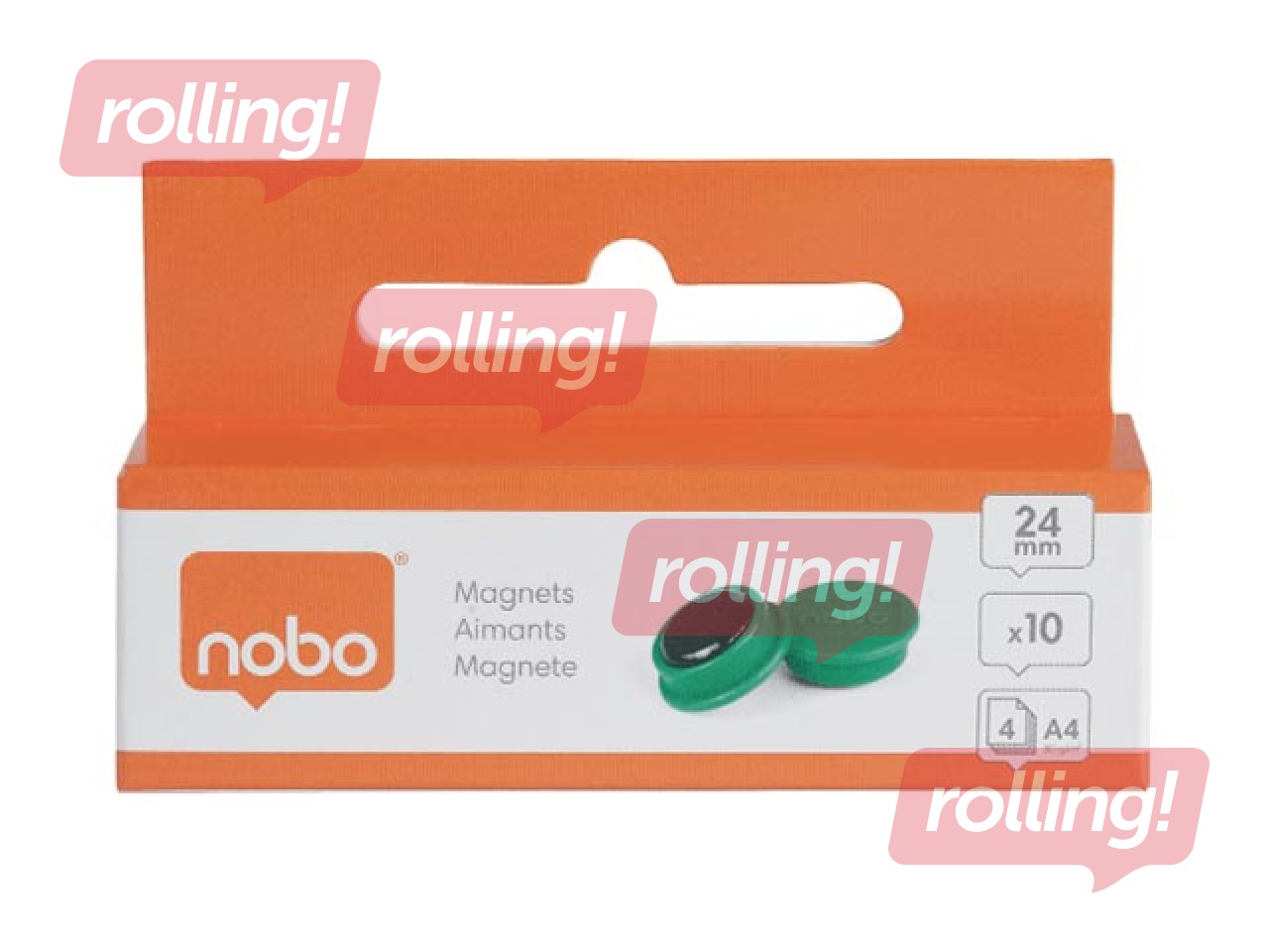 Magnetid Nobo, 23 mm, 10 tk, roheline