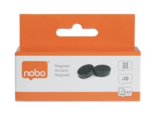 Magnēti Nobo, 32 mm, 10 gab., melni