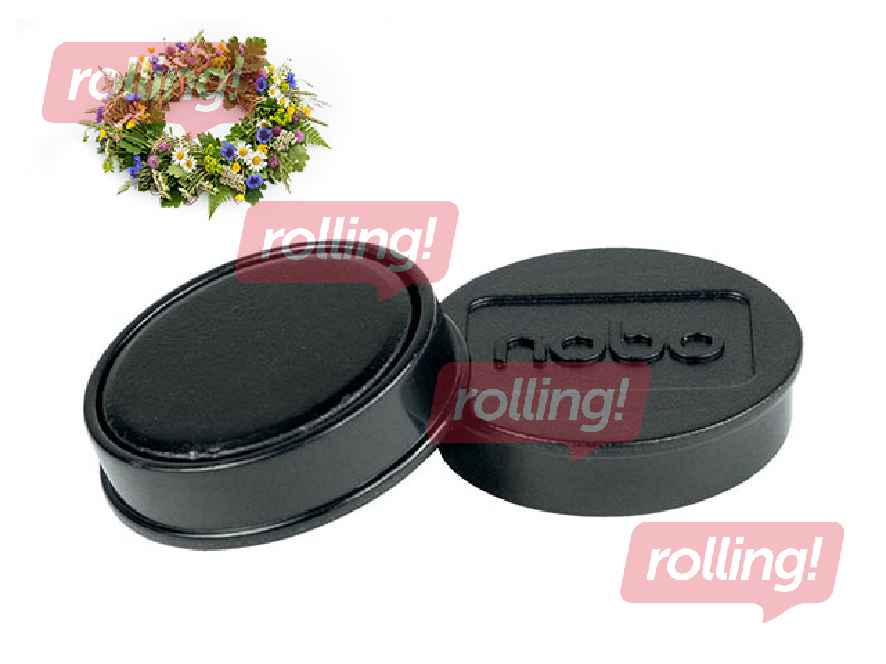 Magnetid Nobo, 32 mm, 10 tk, must +Jaanipäeva kingitus!
