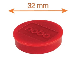 Magnetid Nobo, 32 mm, 10 tk, punane