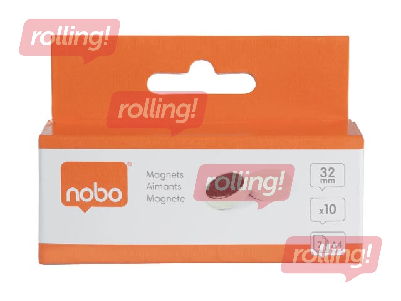 Magnetid Nobo, 32 mm, 10 tk, valge