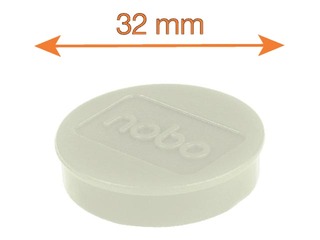 Magnets Nobo, 32 mm, 10 pcs., white