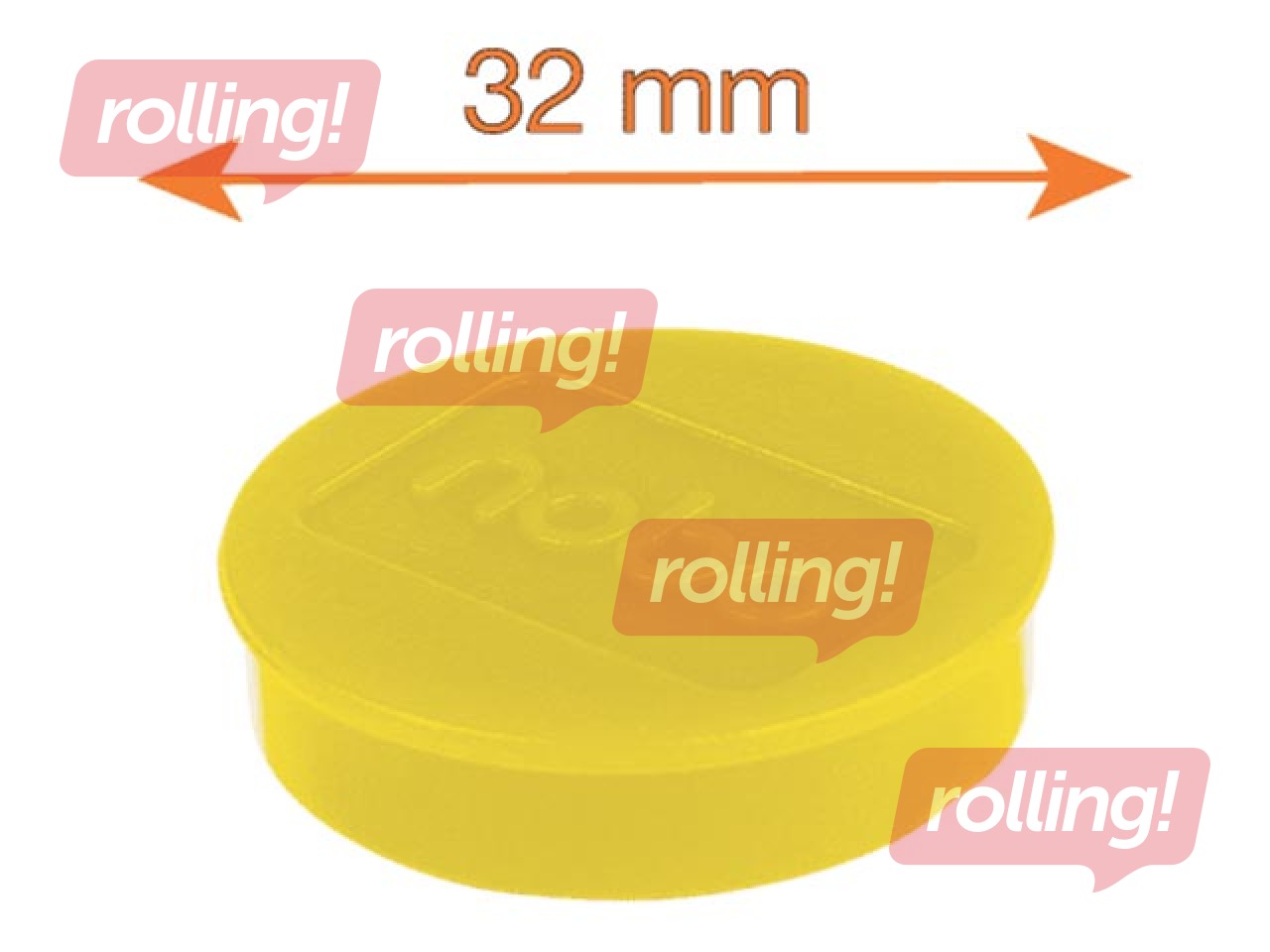 Magnetid Nobo, 32 mm, 10 tk, kollane