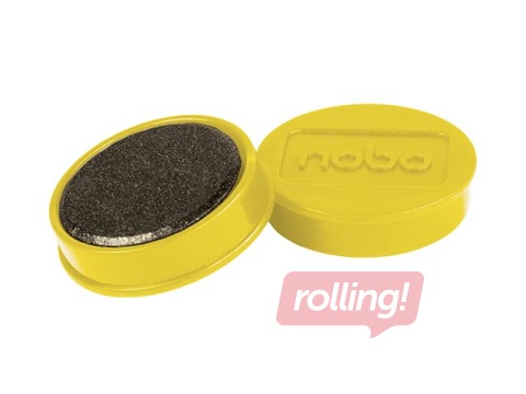 Magnets Nobo, 32 mm, 10 pcs., yellow