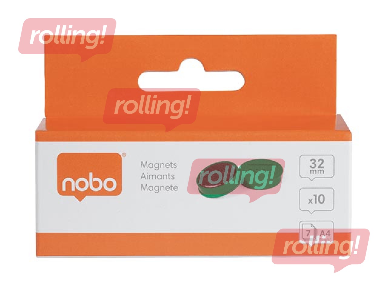 Magnetid Nobo, 32 mm, 10 tk, roheline