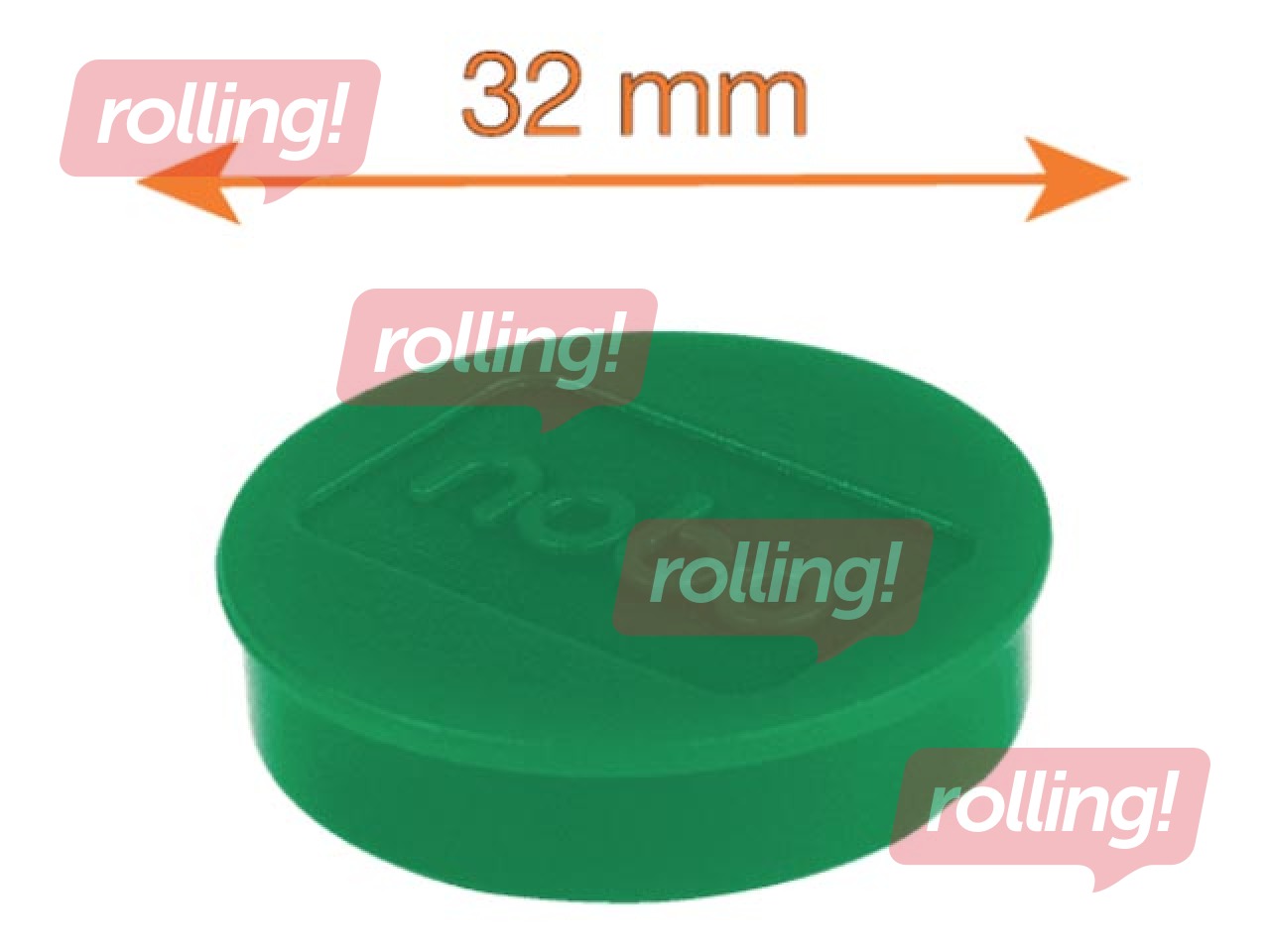 Magnets Nobo, 32 mm, 10 pcs., green