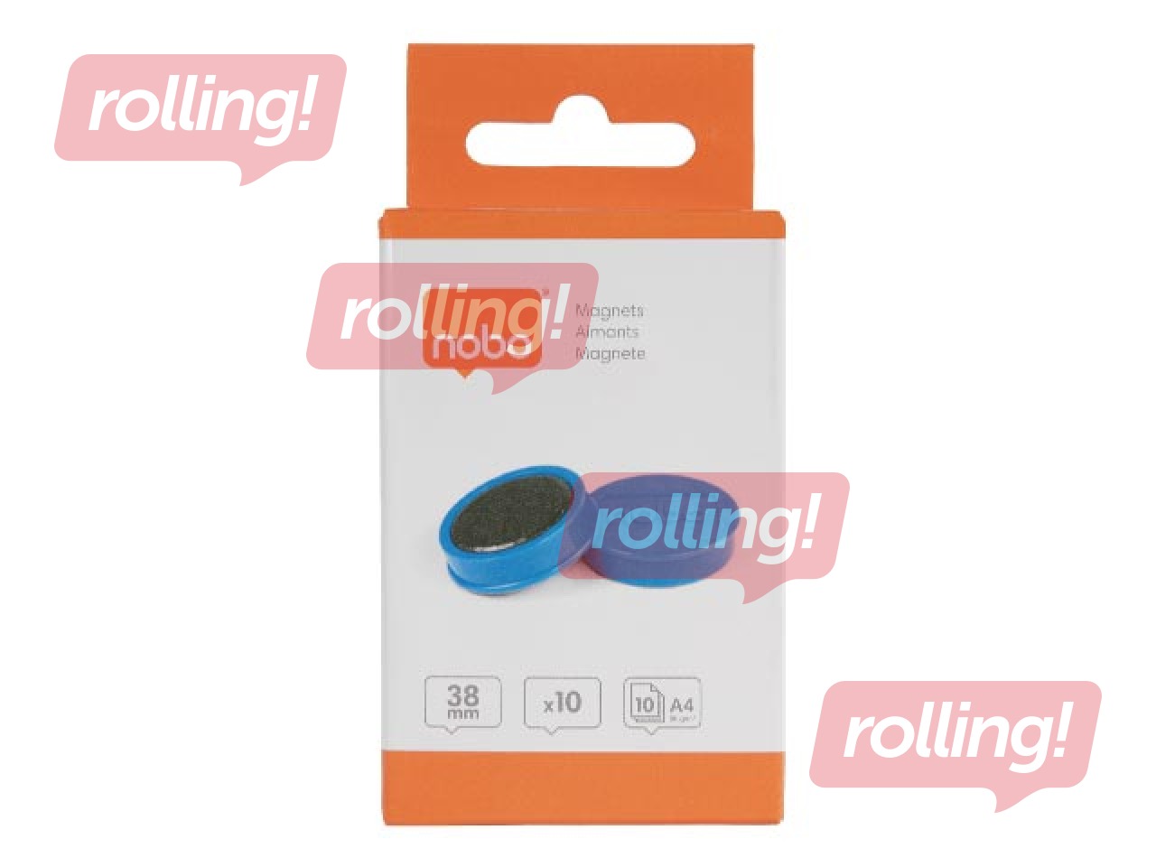 Magnetid Nobo, 38 mm, 10 tk, 1,5 kg, sinine
