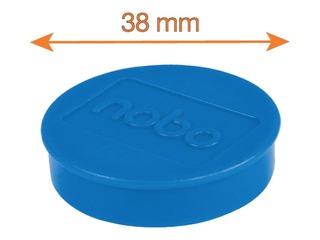 Magnets Nobo, 38 mm, 10 pcs., 1.5 kg, blue