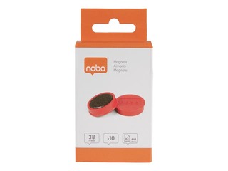 Магниты Nobo, 32 мм, 10 шт., 1.5 kг, красные