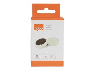 Magnetid Nobo, 38 mm, 10 tk, 1,5 kg, valge