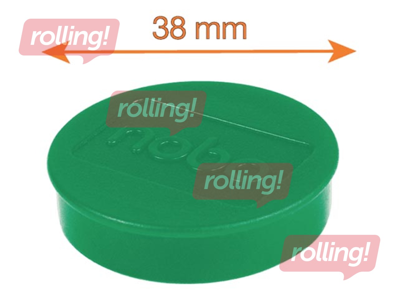 Magnetid Nobo, 38 mm, 10 tk, 1,5 kg, roheline
