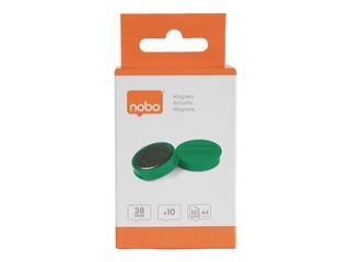 Magnetid Nobo, 38 mm, 10 tk, 1,5 kg, roheline