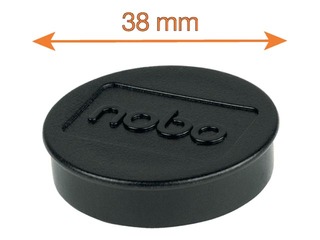 Magnets Nobo, 38 mm, 10 pcs., 2.5 kg, black