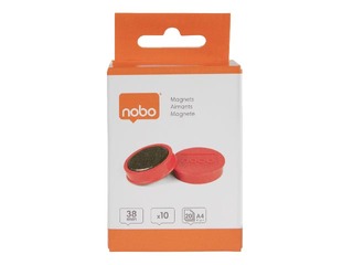 Magnēti Nobo, 38 mm, 10 gab., 2.5 kg, sarkani