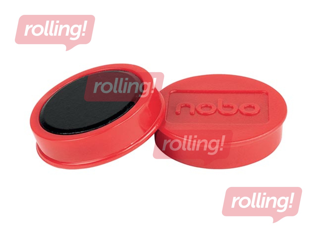 Magnetid Nobo, 38 mm, 10 tk, 2,5 kg, punane