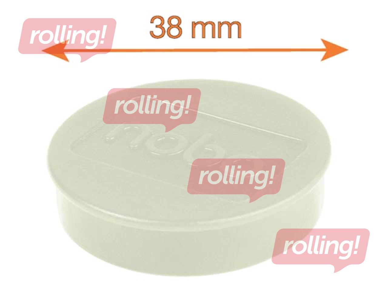 Magnetid Nobo, 38 mm, 10 tk, 2,5 kg, valge