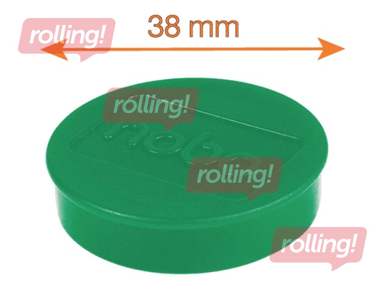 Magnēti Nobo, 38 mm, 10 gab., 2.5 kg, zaļi