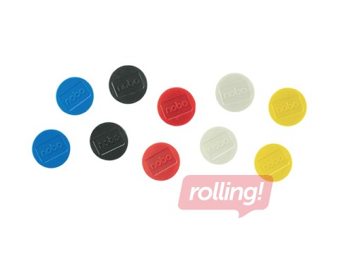 Magnets Nobo, 38 mm, 10 pcs., 2.5 kg, different colors