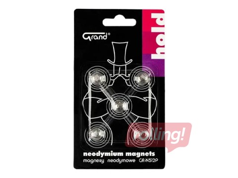 Magnets Grand, Neodymium, 12mm, 5 pcs.