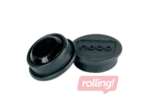 Nobo magnets, black, 13mm, 10 pcs.