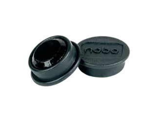 Nobo magnets, black, 13mm, 10 pcs.