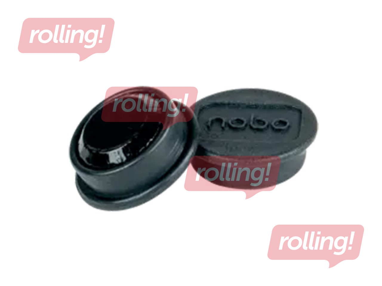 Nobo magnets, black, 13mm, 10 pcs.