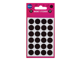 Magnetkleebised Centrum, mustad, 13mm, 48 tk.