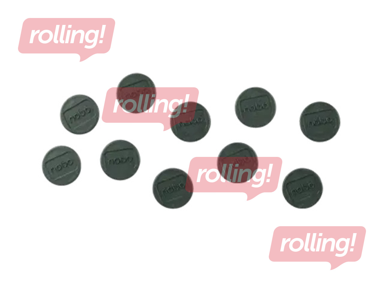 Magnetid Nobo, 24 mm, 10 tk, mustad