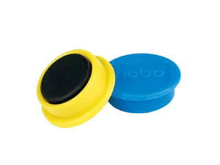 Magnets Nobo, 24mm, 10 pcs, assorted colours