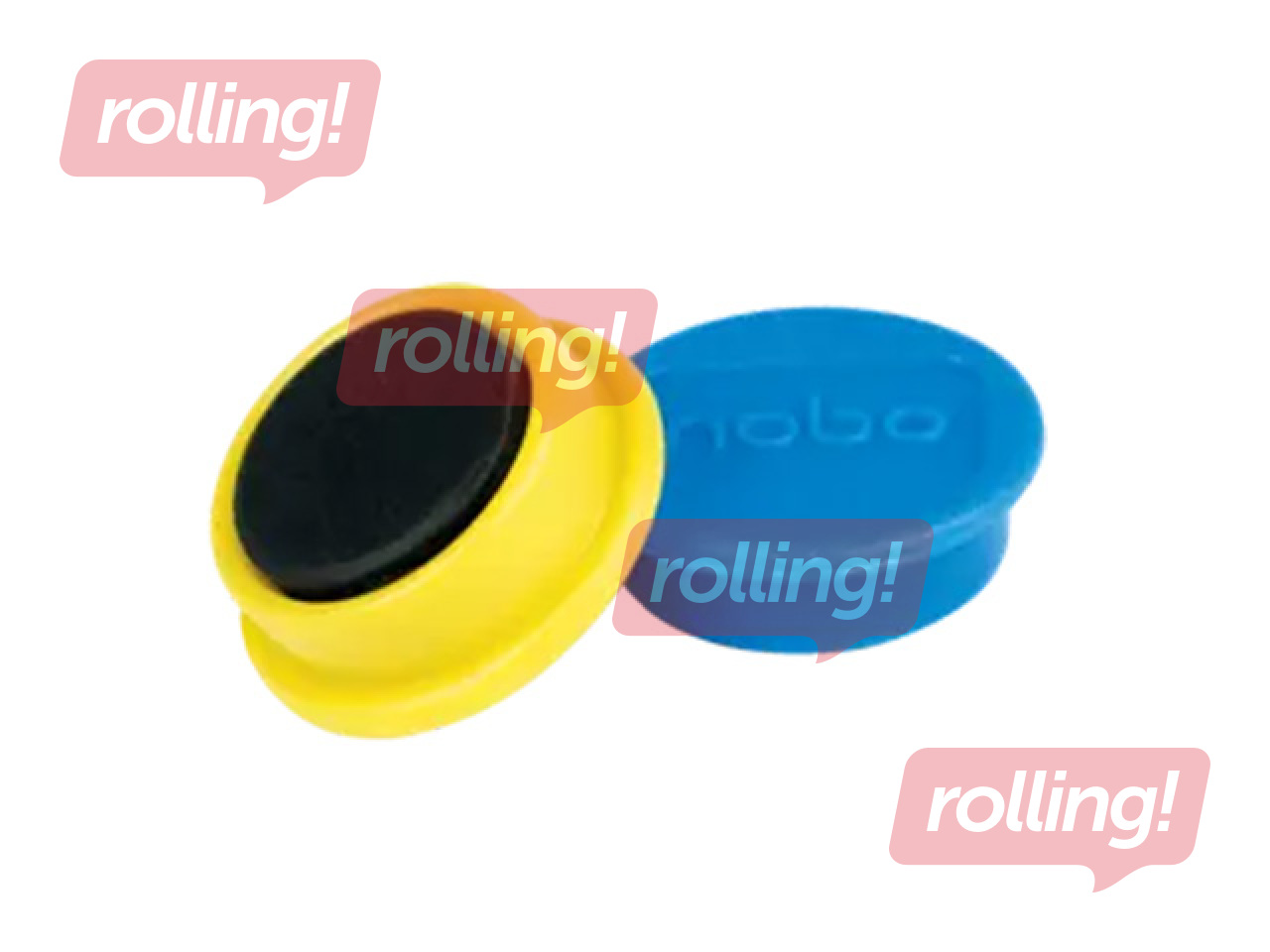 Magnets Nobo, 24mm, 10 pcs, assorted colours