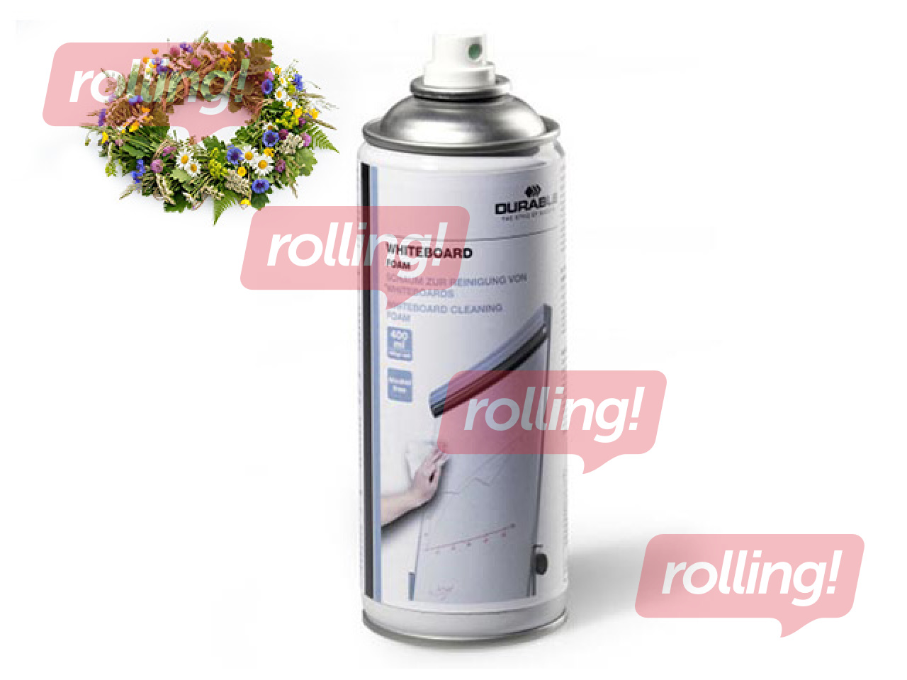 Tīrīšanas putas baltajām tāfelēm Durable Superclean, 400ml +Līgo dāvana!