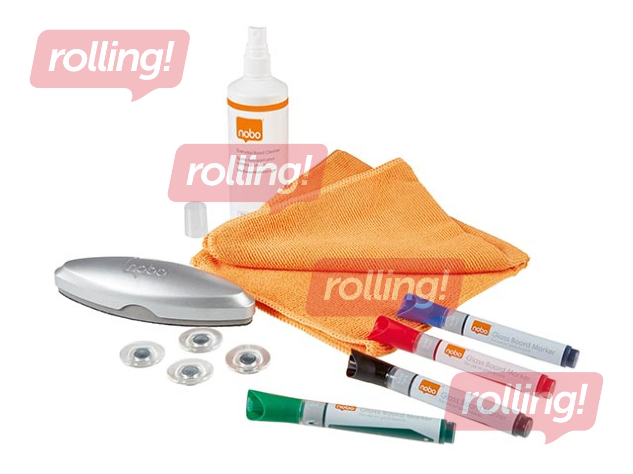 Glass whiteboard starter kit Nobo