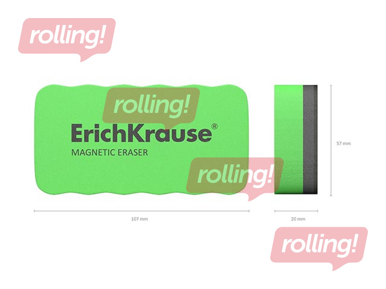 Magnettahvli kustutuskumm ErichKrause 107x57mm
