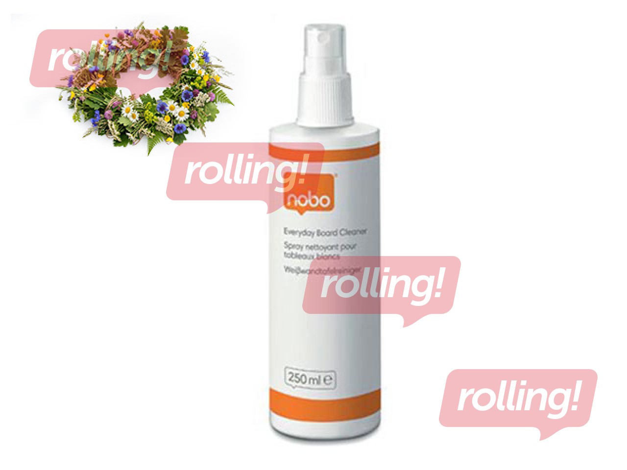Whiteboard claning spray Nobo, 250 ml +Midsummer gift!