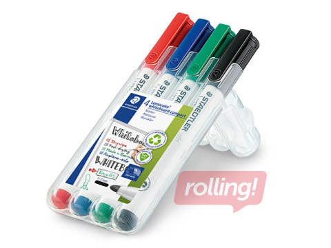 Набор маркеров для белых и стеклянных досок Staedtler Lumocolor, 4 цвета