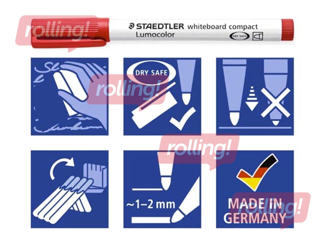 Набор маркеров для белых и стеклянных досок Staedtler Lumocolor, 4 цвета