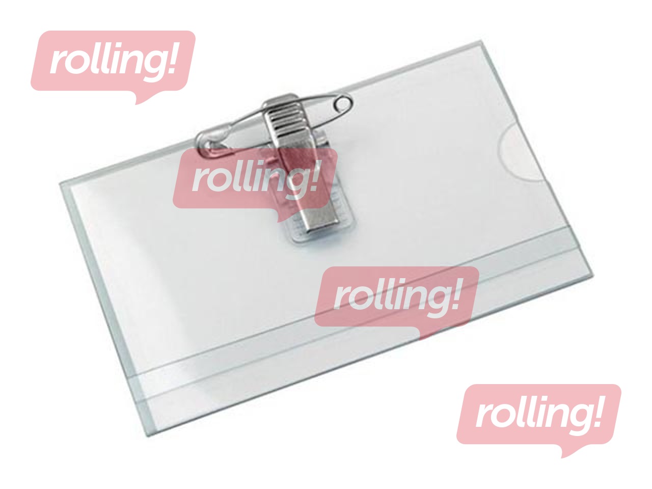 Nimekaart nõela ja klambriga Argo CT123, 57 x 90 mm