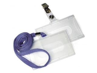 Identification card holder with a blue belt Argo, 59 x 92 mm
